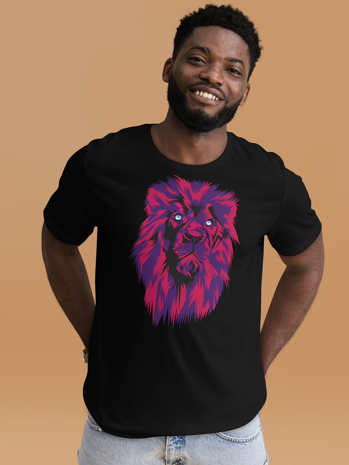El Rey De La Manada T-shirt - Purple Lion